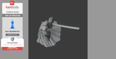 Mori Motonari Samurai Classic - Historical Warrior STL