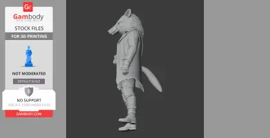 Boar - Rust Figurine - Character Figure STL