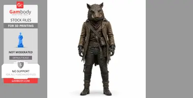 Boar - Rust Figurine - Character Figure STL