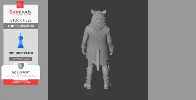 Boar - Rust Figurine - Character Figure STL