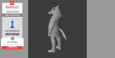 Boar - Rust Figurine - Character Figure STL