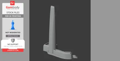 3D model of the Lotte World Tower, showcasing its sleek, tapered design, ready for 3D printing.