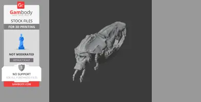 3D model of a detailed gymnure skull, suitable for 3D printing.