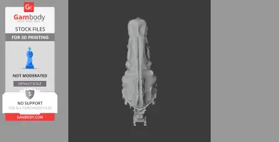 Top view of a detailed 3D gymnure skull model, suitable for 3D printing.