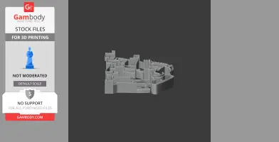3D model of Ludlow Castle showing detailed walls and towers, designed for 3D printing.