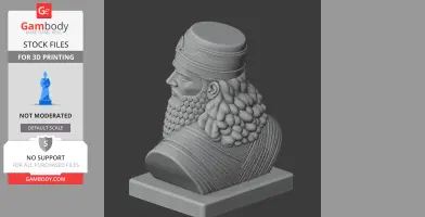 Nebuchadnezzar II Bust - Historical Warrior STL