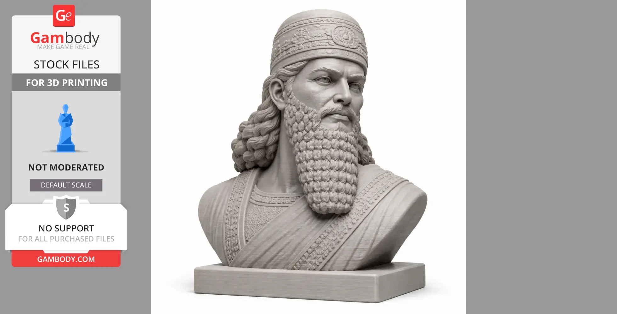 Nebuchadnezzar II Bust - Historical Warrior STL