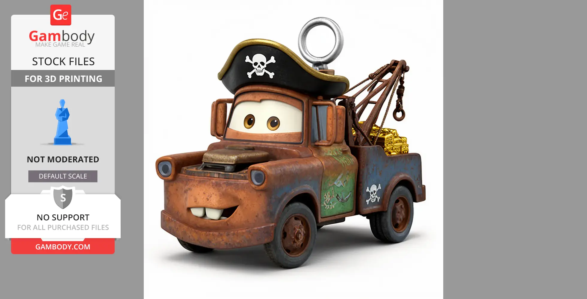 Mater Pirate Ring Figure - Mashup Figure STL