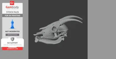 Goral Skull - Skull Replica STL