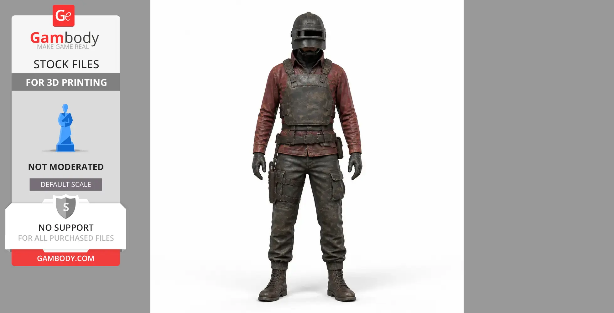 Bolt Action Rifle - Rust Figurine - Character Figure STL