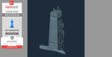 3D model of the John Hancock Center with detailed exterior architecture for 3D printing.