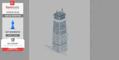 Wireframe model of John Hancock Center for 3D printing from Gambody.