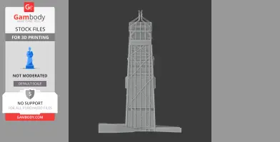 3D model of the John Hancock Center, featuring its unique X-braced design for 3D printing.