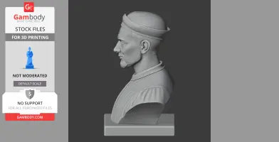 Niccolo Machiavelli Bust - Historical Warrior STL