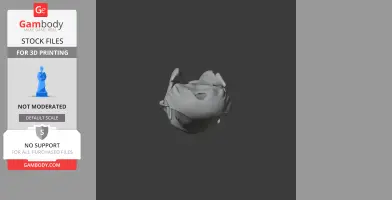 3D model of a Hairy-tailed Mole Skull for printing, displayed on a dark background.