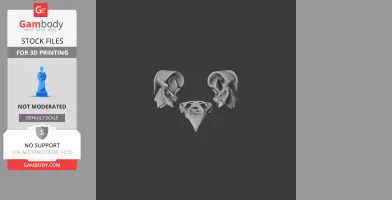3D model of a Harpagornis moorei (Haast's Eagle) skull, shown in three parts for printing.