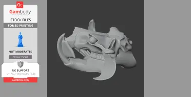 3D model of a detailed Hippidion skull, showcasing teeth and pronounced jaw structure.