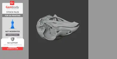 3D model of a Hoatzin bird skull, detailed for 3D printing.