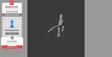 A 3D model of a dinosaur, Vectaerovenator, viewed from behind on a gray background.