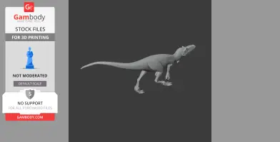 3D model of a Vectaerovenator, a long-tailed dinosaur, for 3D printing from Gambody.