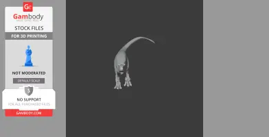3D model of a Vectaerovenator dinosaur, front view, suited for 3D printing.