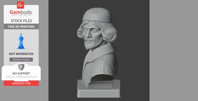 Nicolaus Copernicus Bust - Historical Warrior STL