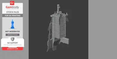 Detailed 3D model of a modern skyscraper with complex architectural design for 3D printing.
