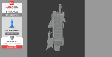 A detailed 3D model of a high-rise building structure for 3D printing.