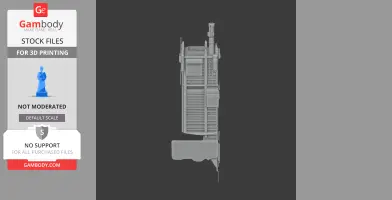 A detailed 3D model of a modern skyscraper, ready for 3D printing.