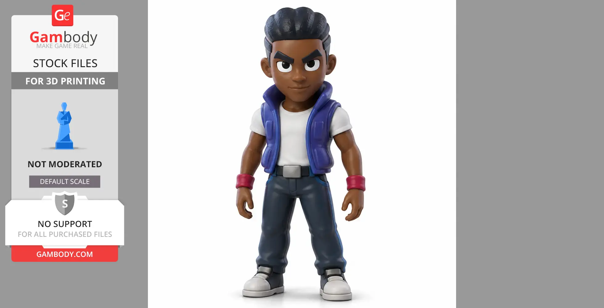 Brock - Brawl Stars Figurine - Character Figure STL