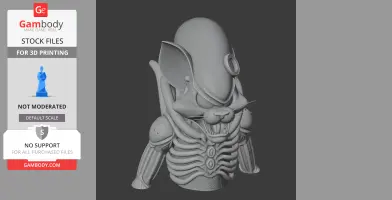 Tom Cat Alien Xenomorph Ring Figure - Mashup Figure STL