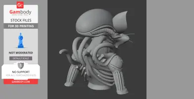 Tom Cat Alien Xenomorph Ring Figure - Mashup Figure STL