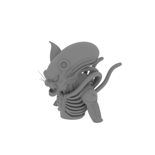 Tom Cat Alien Xenomorph Ring Figure.stl