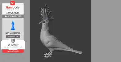 Wood Hoopoe Bird - Prehistoric Animal STL
