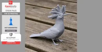 Wood Hoopoe Bird - Prehistoric Animal STL