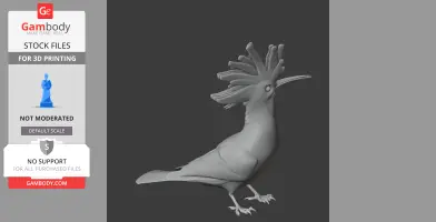 Wood Hoopoe Bird - Prehistoric Animal STL
