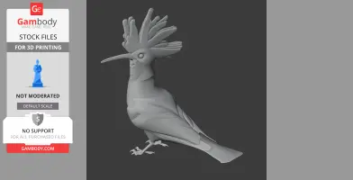 Wood Hoopoe Bird - Prehistoric Animal STL