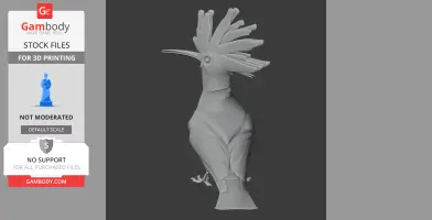 Wood Hoopoe Bird - Prehistoric Animal STL