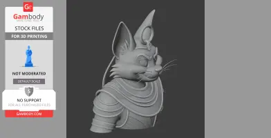 Tom Cat Anubis Ring Figure - Mashup Figure STL