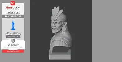 Pachacuti Bust - Historical Warrior STL