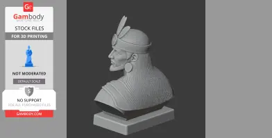 Pachacuti Bust - Historical Warrior STL