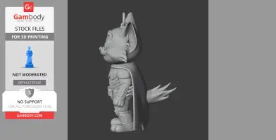Tom Cat Batman Ring Figure - Mashup Figure STL