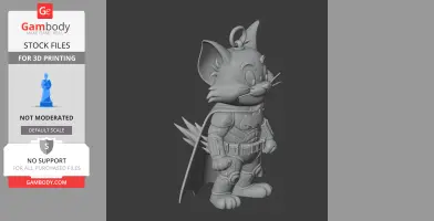 Tom Cat Batman Ring Figure - Mashup Figure STL