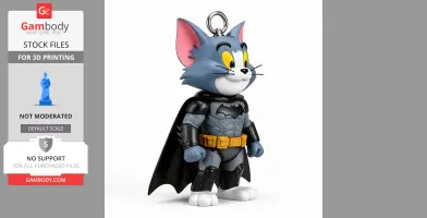 Tom Cat Batman Ring Figure - Mashup Figure STL