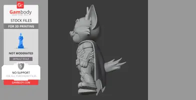 Tom Cat Batman Ring Figure - Mashup Figure STL