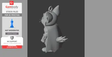 Tom Cat Batman Ring Figure - Mashup Figure STL