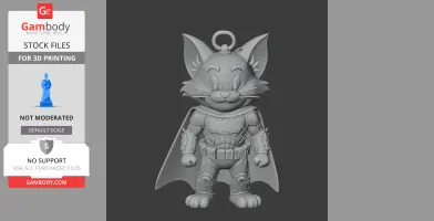 Tom Cat Batman Ring Figure - Mashup Figure STL