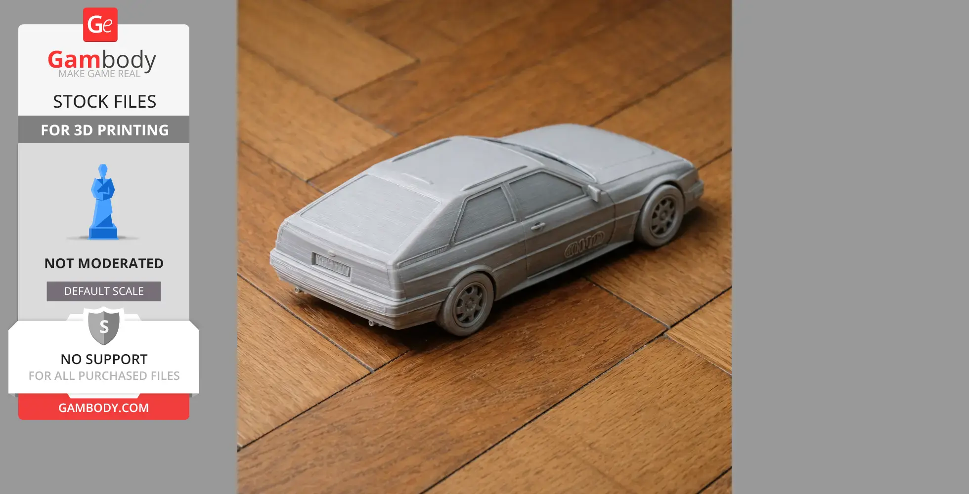 Audi Quattro - Scale Vehicle STL