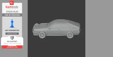 Audi Quattro - Scale Vehicle STL