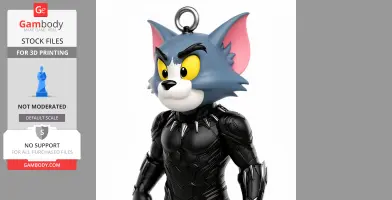 Tom Cat Black Panther Ring Figure - Mashup Figure STL